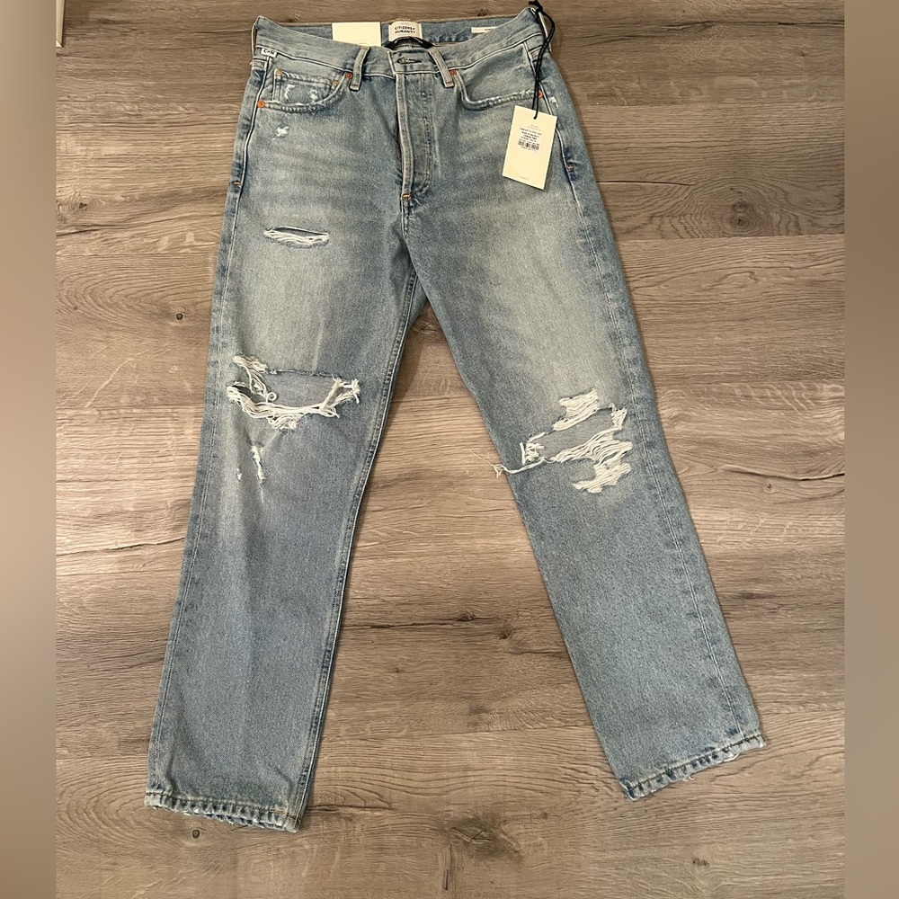 NWT Citizens of Humanity Charlotte High Rise Straight Cropped Jeans.